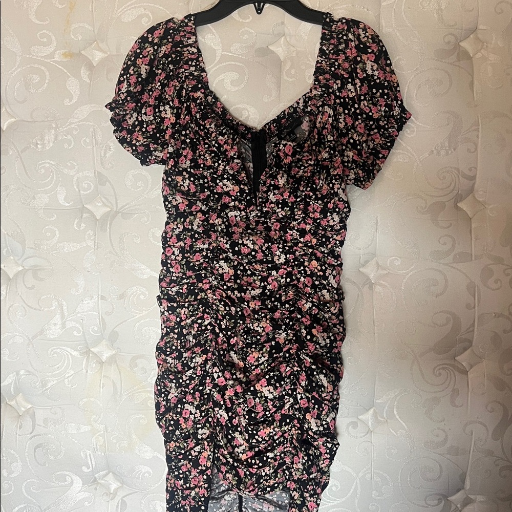 Floral Sweetheart Neckline Bodycon Mini Dress BLASHE Los Angeles Small